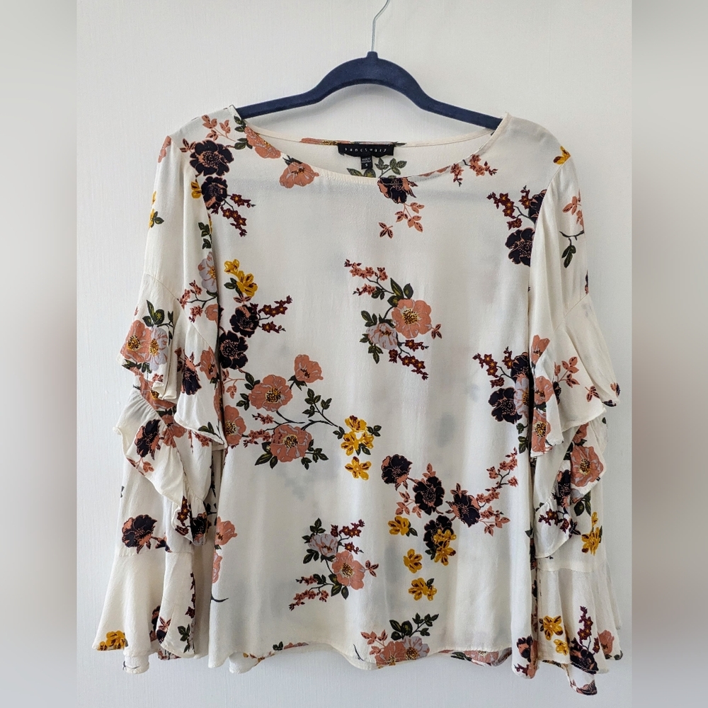 Anthropologie Sanctuary Floral Blouse Size Small